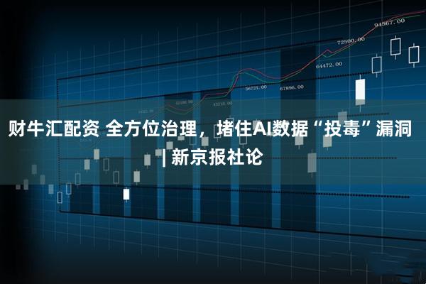财牛汇配资 全方位治理，堵住AI数据“投毒”漏洞 | 新京报社论